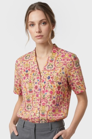 HERD OF BIRDS wyszukana bluzka bawełna fantastyczne wzory S