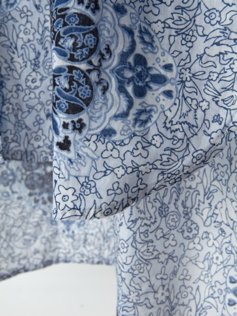 H&M - letnia luźna bluzka koszulowa oversize - XS/S/M
