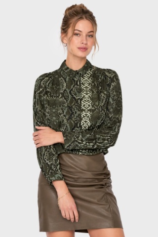 H&M-poszukiwana bluzka koszulowa skóra węża-40