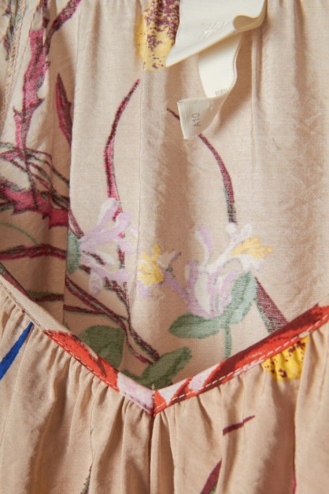 H&M - wyjątkowa kolorowa sukienka chłodna wiskoza piękne kwiaty - L/XL