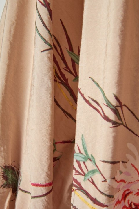 H&M - wyjątkowa kolorowa sukienka chłodna wiskoza piękne kwiaty - L/XL