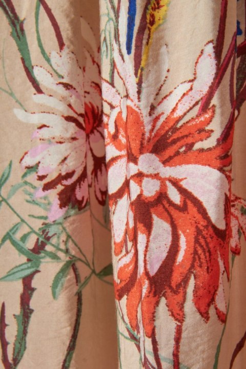 H&M - wyjątkowa kolorowa sukienka chłodna wiskoza piękne kwiaty - L/XL