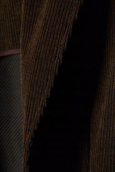 IQ+ - ponadczasowa marynarka bawełna sztruks khaki - 38