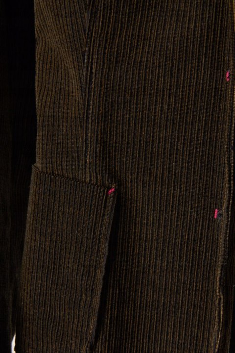 IQ+ - ponadczasowa marynarka bawełna sztruks khaki - 38