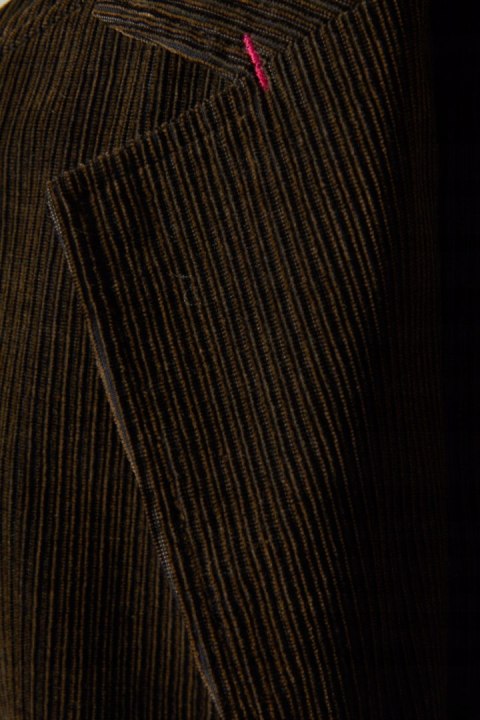 IQ+ - ponadczasowa marynarka bawełna sztruks khaki - 38