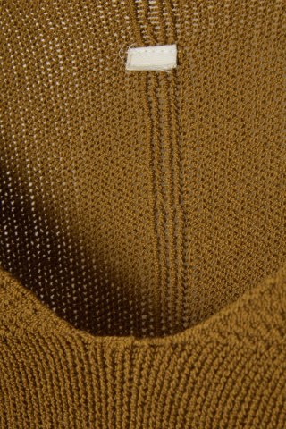 ISCHIKO - luksusowy sweter piękny kolor ochra bawełna - M/L