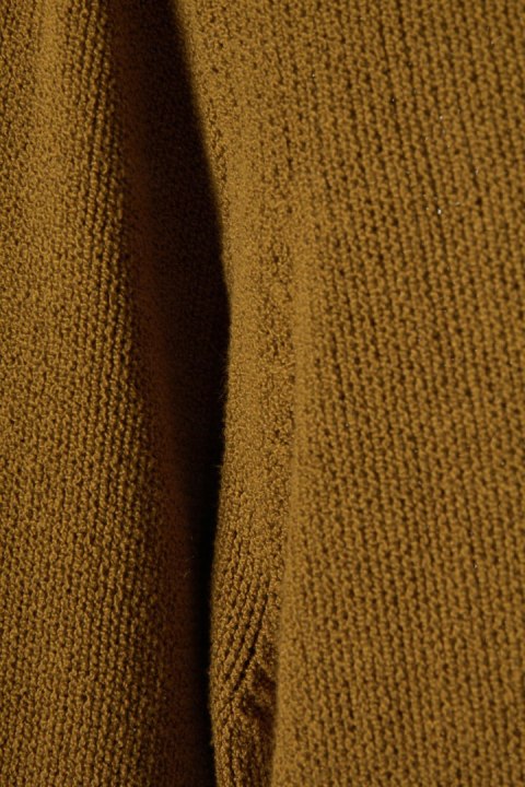 ISCHIKO - luksusowy sweter piękny kolor ochra bawełna - M/L