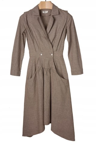 JOVONNA LONDON - niebanalna sukienka len bawełna - XS