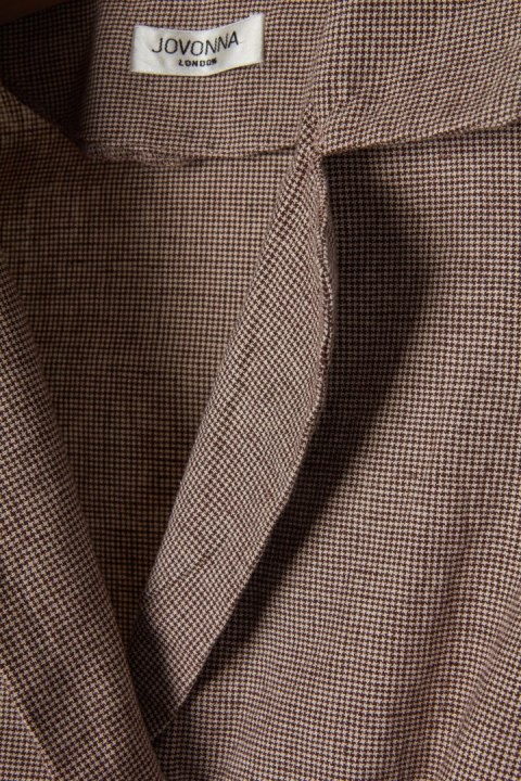 JOVONNA LONDON - niebanalna sukienka len bawełna - XS