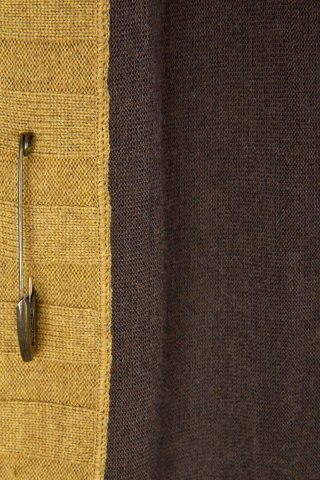 LA CONFIDENCE spódnica wełniana kopertowa piękny czekoladowy brąz M/L