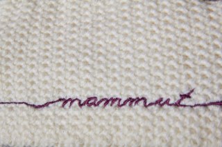 MAMMUT - wełniana opaska wyhaftowane logo podszyta polarem