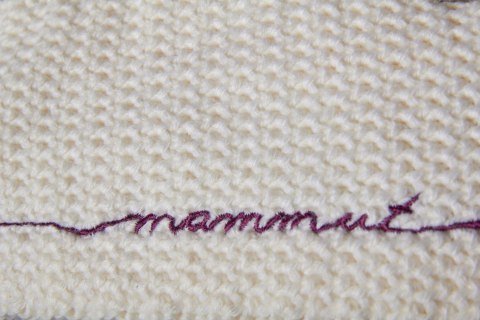 MAMMUT - wełniana opaska wyhaftowane logo podszyta polarem