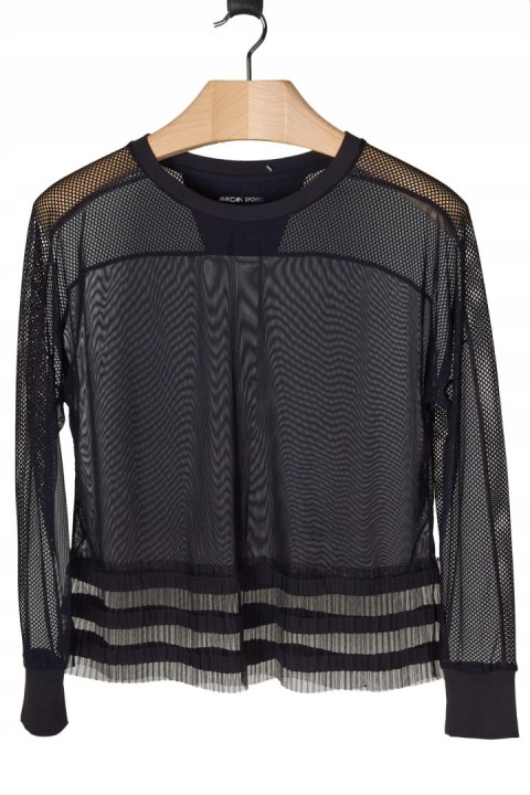 MARC CAIN SPORTS luźna bluzka przezroczysty materiał L