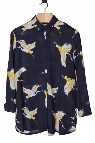MASAI śliczna bluzka koszulowa tunika motyw żurawi XS/S