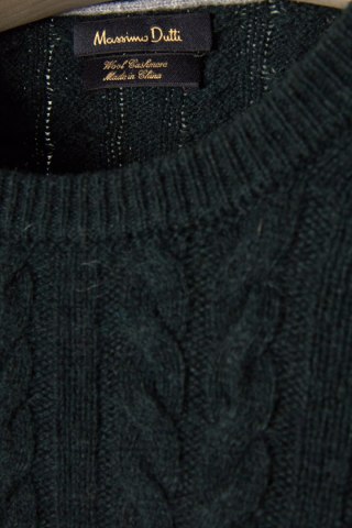 MASSIMO DUTTI mięciutki sweter wełna butelkowa zieleń XL
