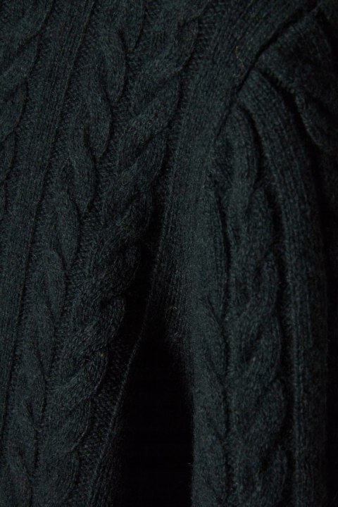 MASSIMO DUTTI mięciutki sweter wełna butelkowa zieleń XL