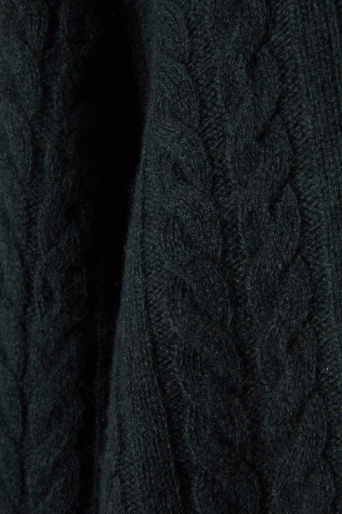 MASSIMO DUTTI mięciutki sweter wełna butelkowa zieleń XL