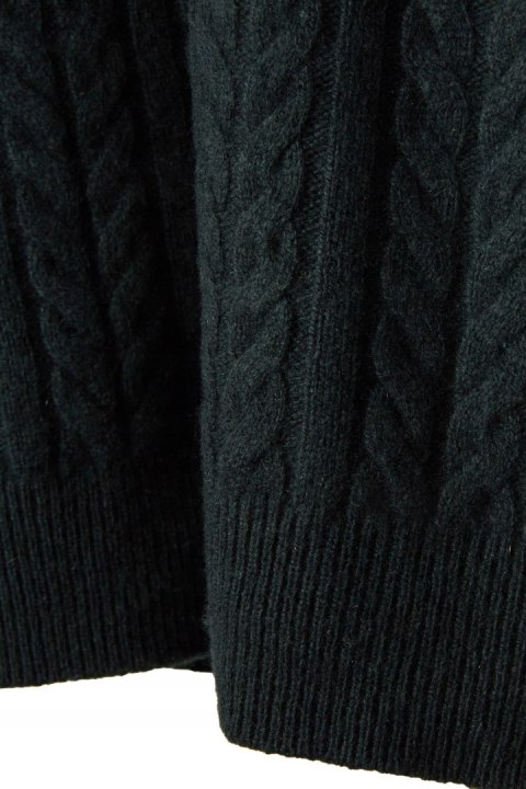 MASSIMO DUTTI mięciutki sweter wełna butelkowa zieleń XL