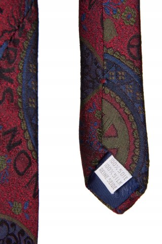 MOSCHINO MILANO fantastyczny jedwabny krawat