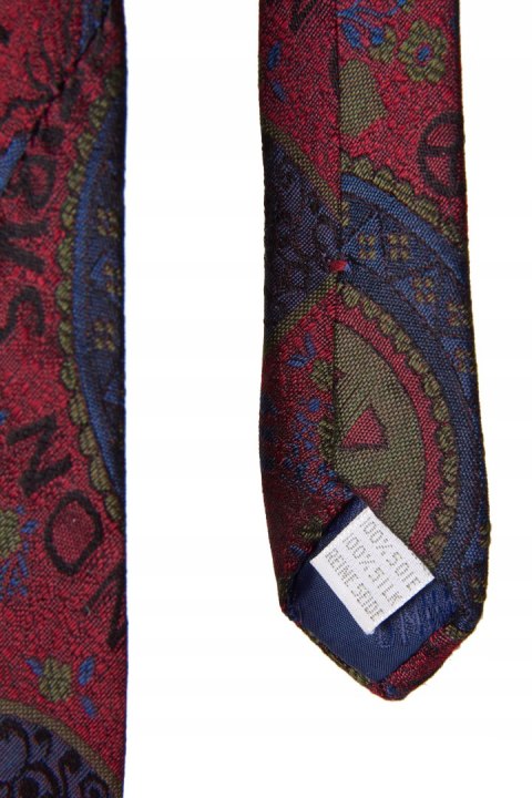 MOSCHINO MILANO fantastyczny jedwabny krawat