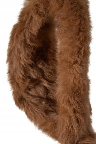 Mięciutki szalik futerko naturalne etola przypinka do kołnierza