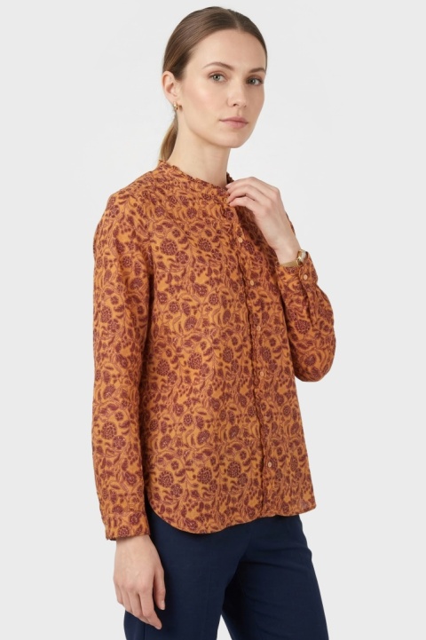 NEXT - bluzka koszulowa miodowy kolor bawełna - 44