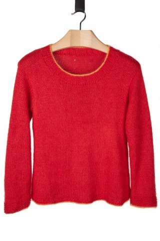 Niepowtarzalny sweter rękodzieło piękny kolor - M