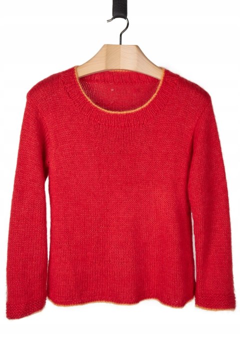 Niepowtarzalny sweter rękodzieło piękny kolor - M