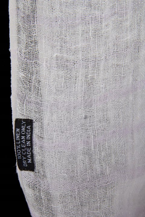 Nieziemsko mięciutki indyjski szal lniany piękny pastelowy kolor