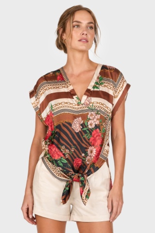 RIVER ISLAND - kolorowa bluzka na lato - 42