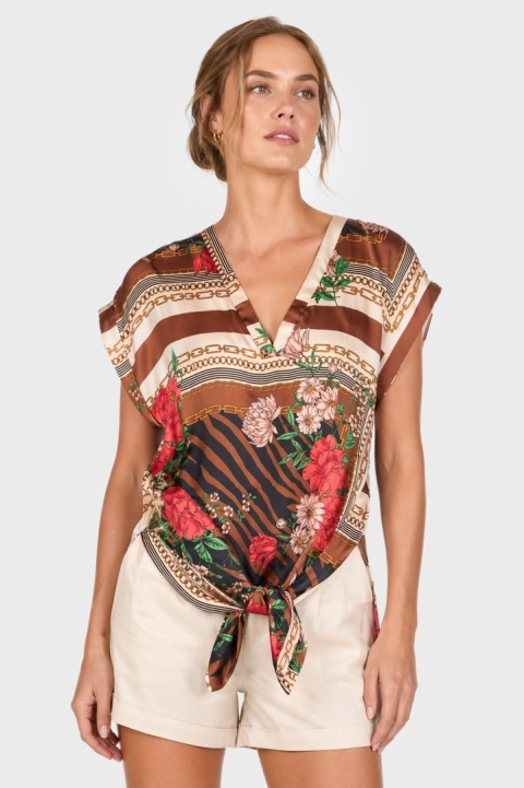 RIVER ISLAND - kolorowa bluzka na lato - 42