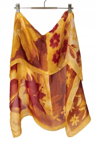 ROMEO GIGLI - jedwabna apaszka piękny wzór