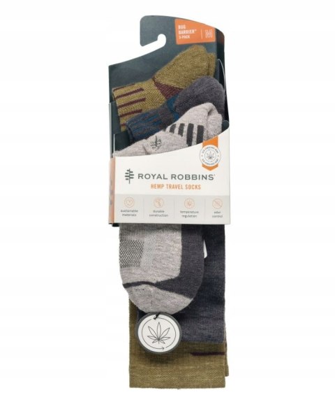 ROYAL ROBBINS skarpety z włóknem konopnym oddychające antybakteryjne XL