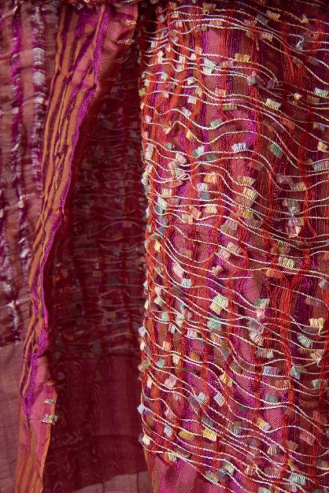 Śliczny jedwabny szal piękny kolor