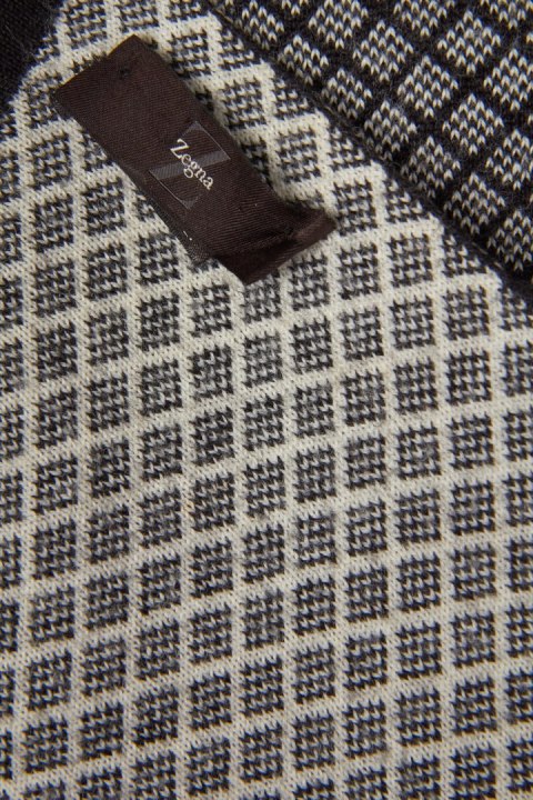 Z ZEGNA śliczny luksusowy włoski szalik wełna akryl monochromatyczny