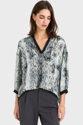 ZARA - delikatna letnia tunika skóra węża - M/L