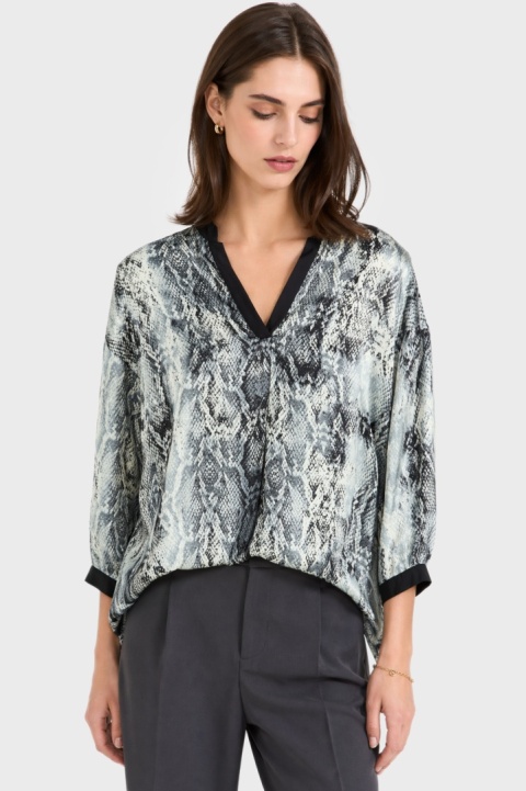 ZARA - delikatna letnia tunika skóra węża - M/L