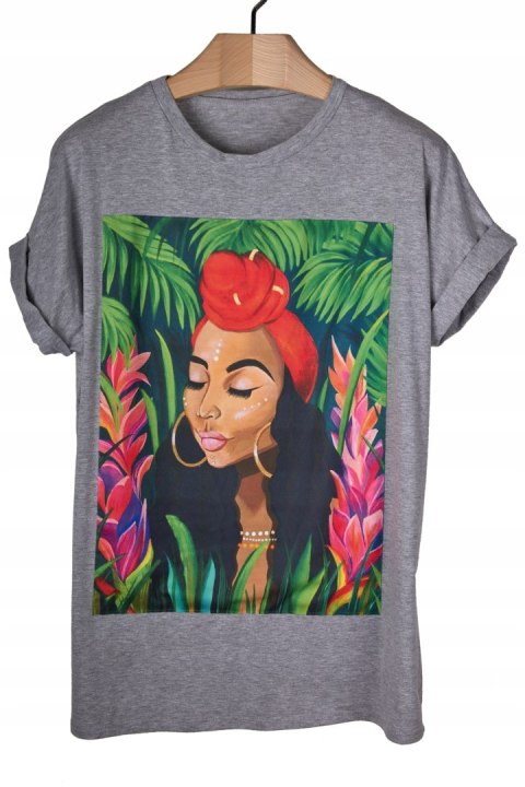 Zjawiskowa włoska tunika śliczny wzór - M/L