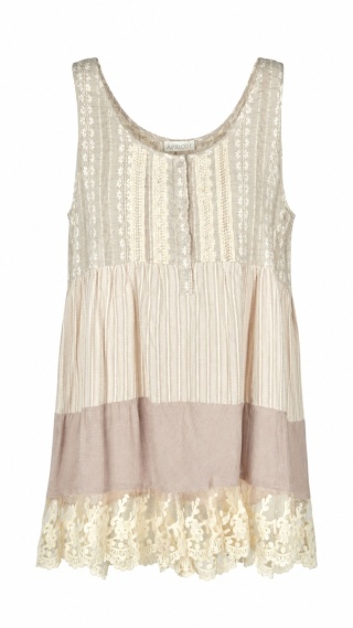 APRICOT - fantastyczna tunika z koronką - M/L