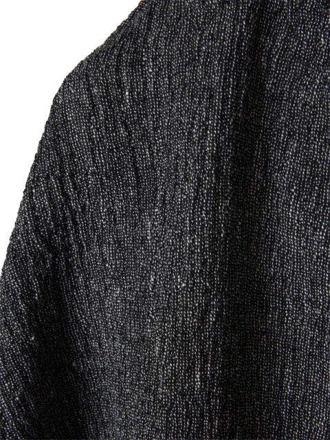 BEAU JOURS mięciutka jedyna bluzka fakturowany len oversize L/XL