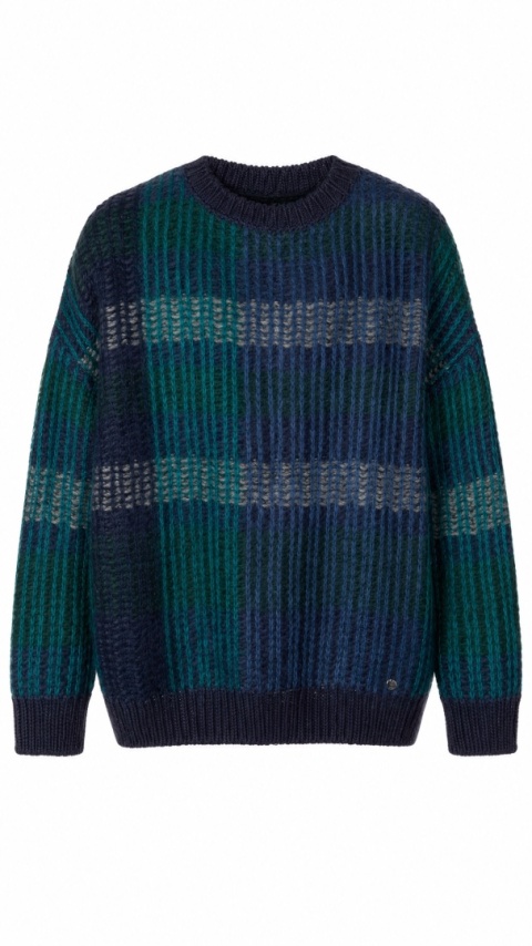 BENETTON - wyszukany sweter z wełną cudny kolor - XS/S