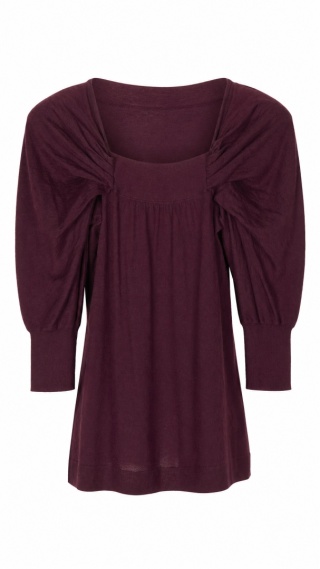CASHMERE&COTTON -nietuzinkowy sweter kaszmir purpura antyczna -S