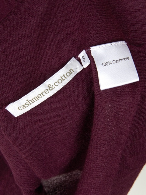 CASHMERE&COTTON -nietuzinkowy sweter kaszmir purpura antyczna -S