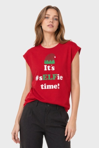 Cudna bluzka świąteczna IT'S ELF TIME Czas na selfie! - S