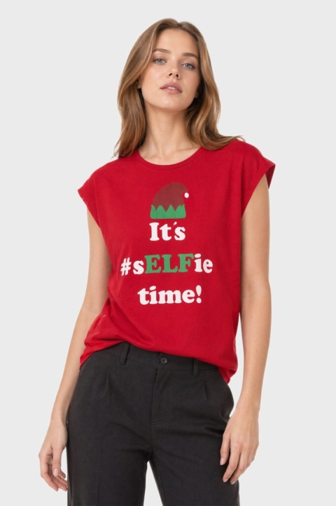 Cudna bluzka świąteczna IT'S ELF TIME Czas na selfie! - S