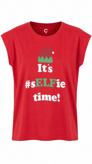 Cudna bluzka świąteczna IT'S ELF TIME Czas na selfie! - S