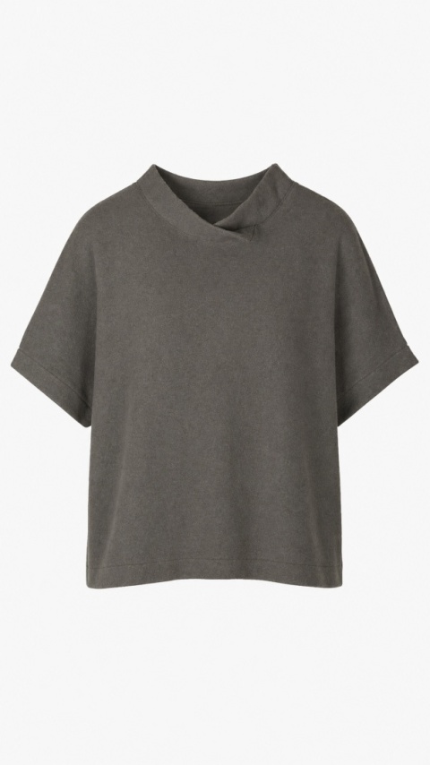ELEMENTE CLEMENTE - nietuzinkowy sweter wełna kolor khaki - M