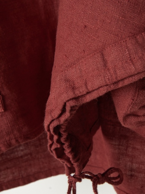 FLAXXXS-minimalistyczna bluzka surowy len-one size