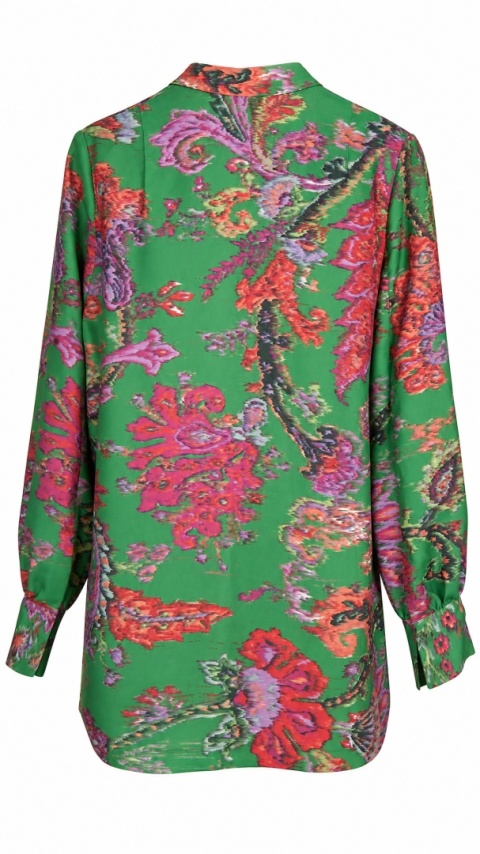 H&M - niepowtarzalna bluza tunika żakiet akwarelowy wzór- 42
