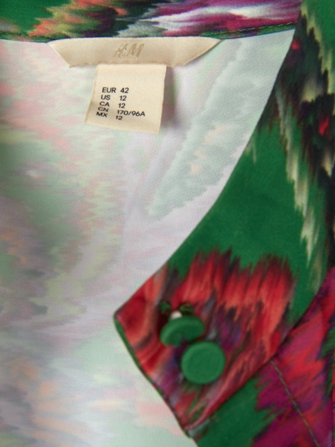 H&M - niepowtarzalna bluza tunika żakiet akwarelowy wzór- 42